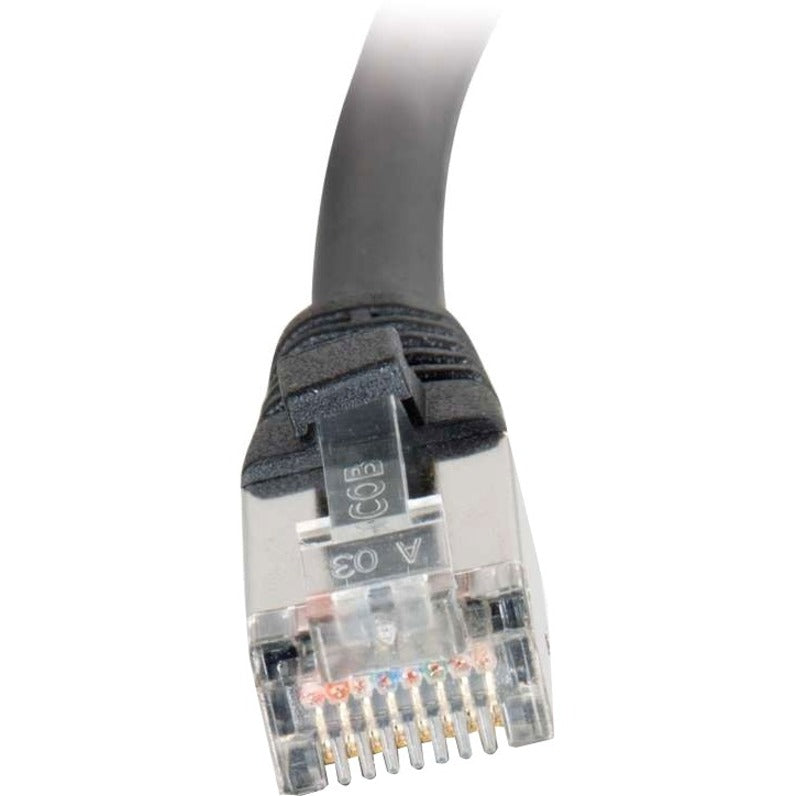 C2G-10ft Cat5e Molded Shielded (STP) Network Patch Cable - Black 28693