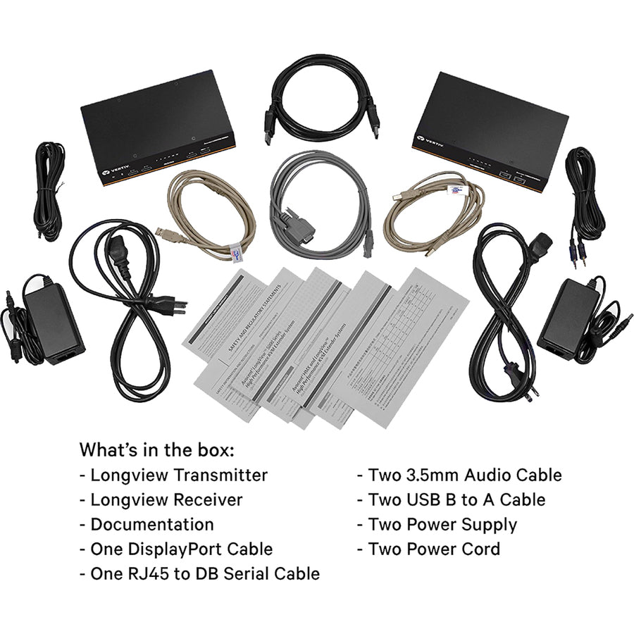 Vertiv Avocent LongView - Dual Monitor, USB, Audio, CATx up to 100m / 330ft LV5020P-001