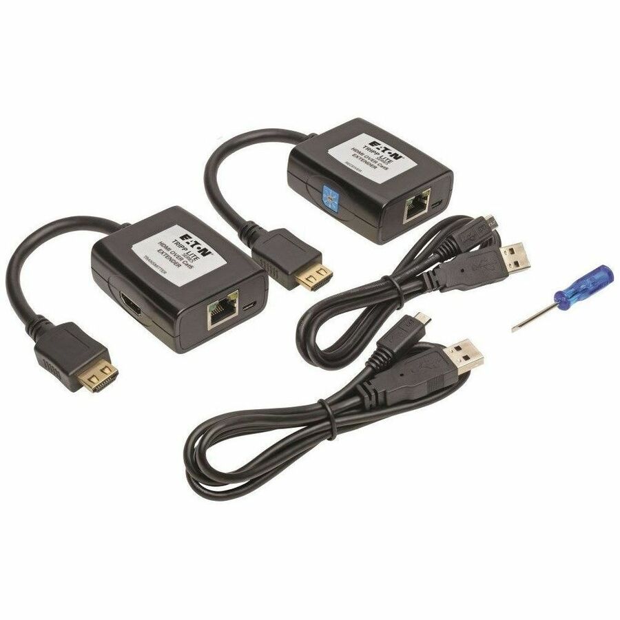 Eaton Tripp Lite Series HDMI over Cat5/6 Extender Kit, Transmitter/Receiver for Video/Audio, USB Powered, Up to 125 ft. (38 m), TAA B126-1A1-U