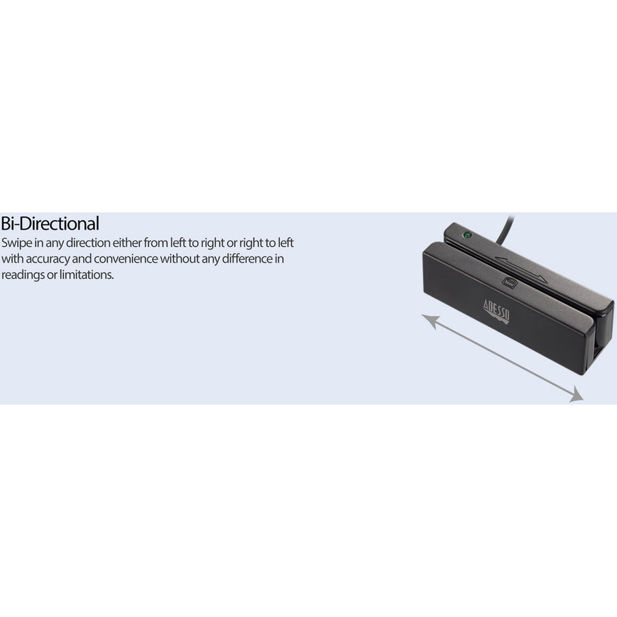 Adesso MSR-100 Magnetic Stripe Card Reader MSR-100