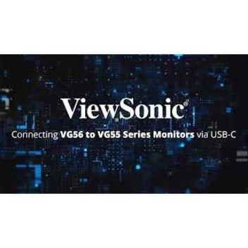 ViewSonic VG2455-2K 24 Inch IPS 1440p Monitor with USB C, HDMI, DisplayPort and 40 Degree Tilt Ergonomics for Home and Office VG2455-2K