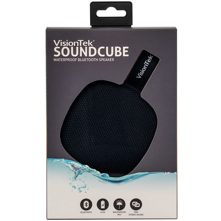 VisionTek Sound Cube Portable Bluetooth Speaker System - Black 901313
