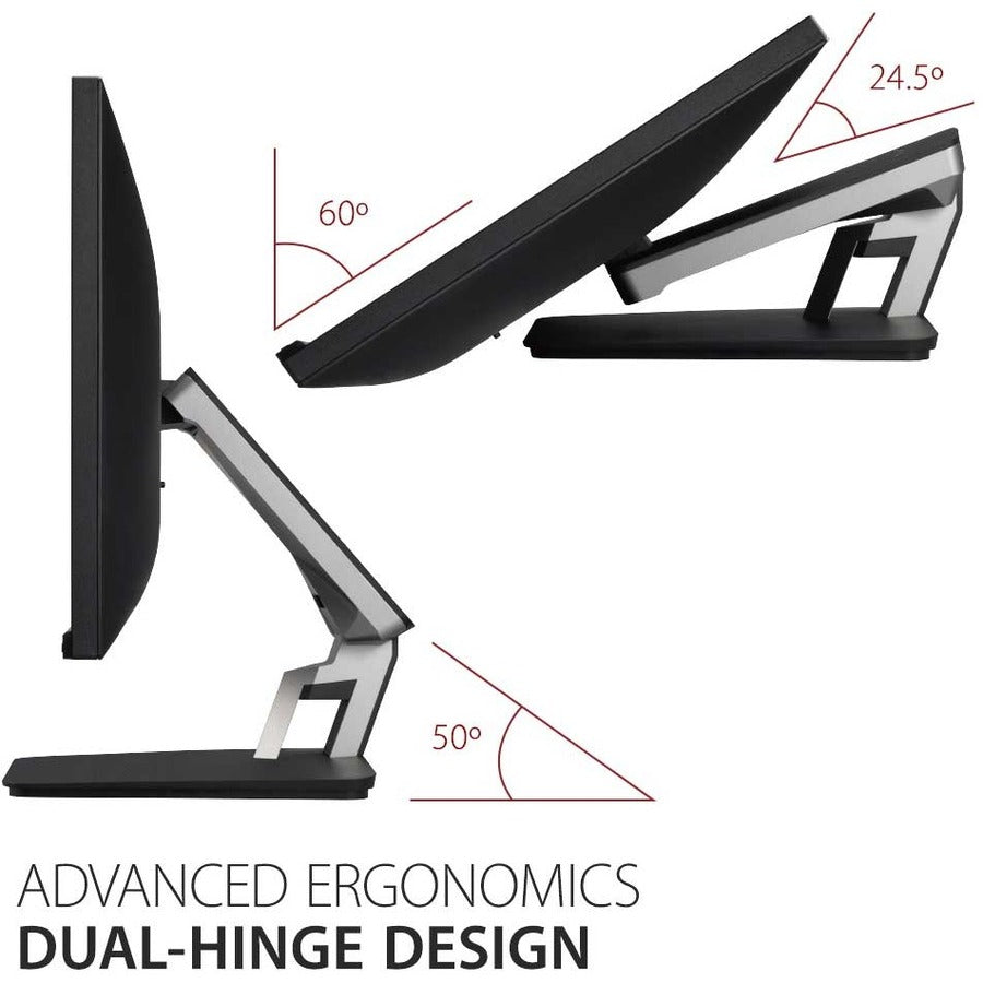 ViewSonic TD2455 24 Inch 1080p IPS 10-Point Multi Touch Screen Monitor with Advanced Dual-Hinge Ergonomics USB C HDMI and DisplayPort Out TD2455