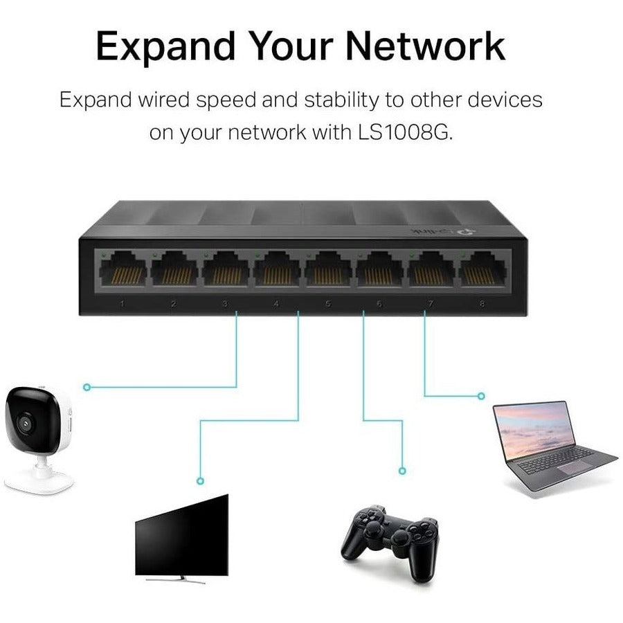 TP-Link LS1008G - Litewave 8 Port Gigabit Ethernet Switch LS1008G