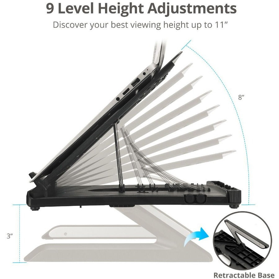 SIIG Adjustable Riser Stand Holder for Laptop up to 17" CE-MT3911-S1