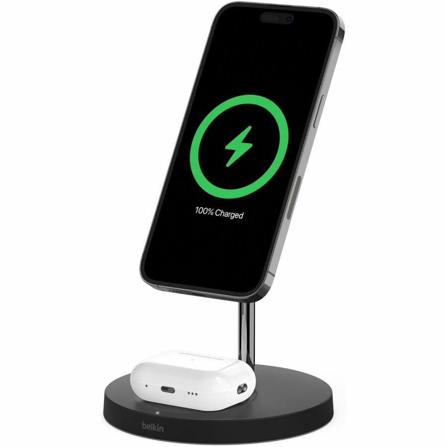 Belkin 2-in-1 Wireless Charger Stand with Official MagSafe Charging 15W WIZ010TTBK