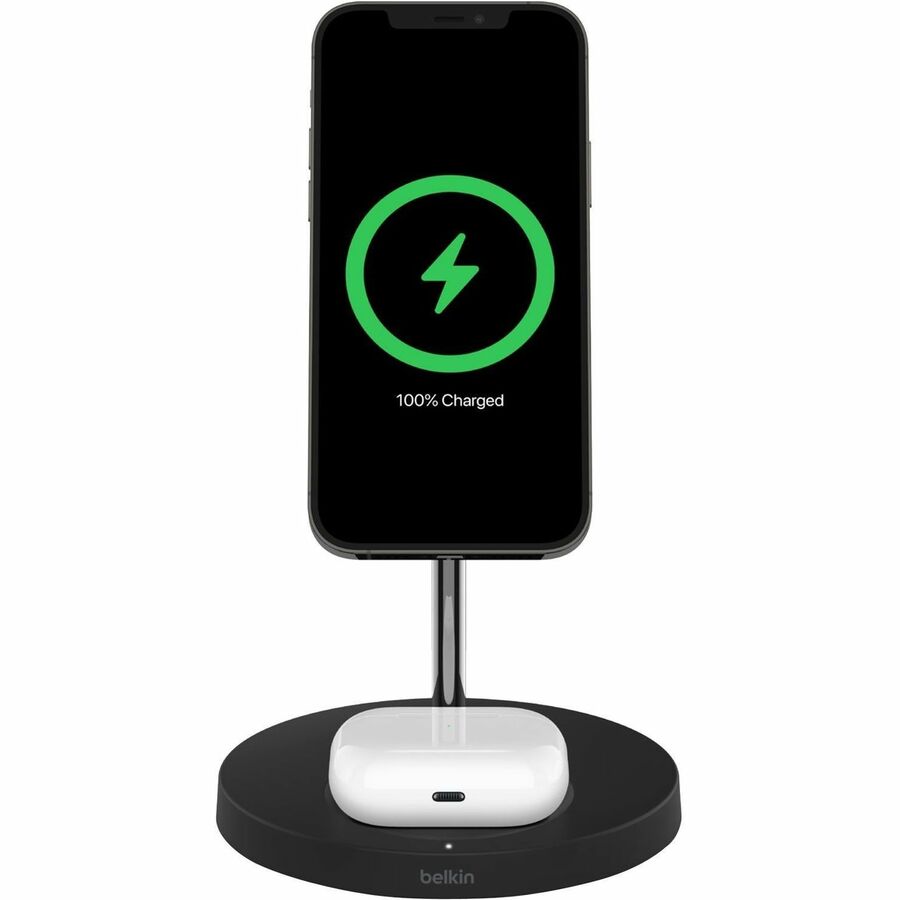 Belkin 2-in-1 Wireless Charger Stand with Official MagSafe Charging 15W WIZ010TTBK