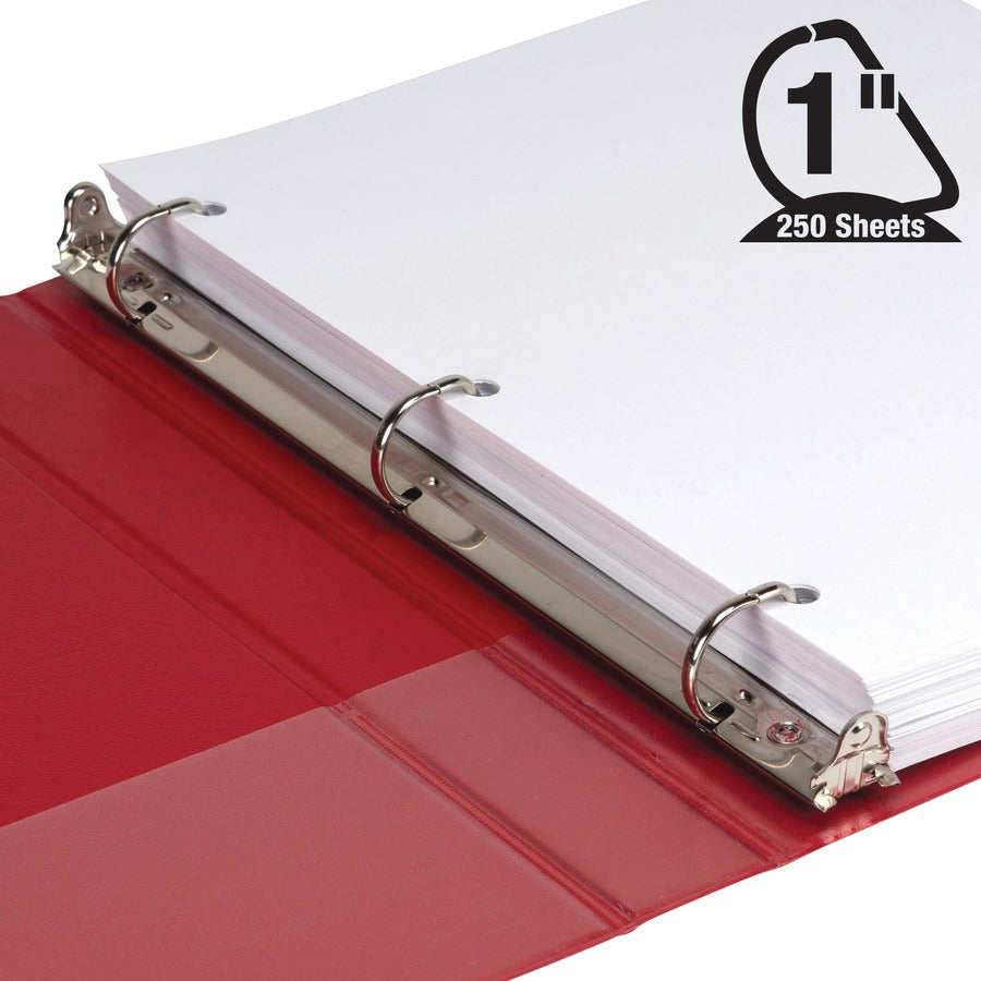 Samsill Durable 1 Inch Binder, Made in The USA, D Ring Binder, Customizable Clear View Cover, Basic Assortment, 4 Pack, Each Holds 225 Pages (MP46409) MP46409