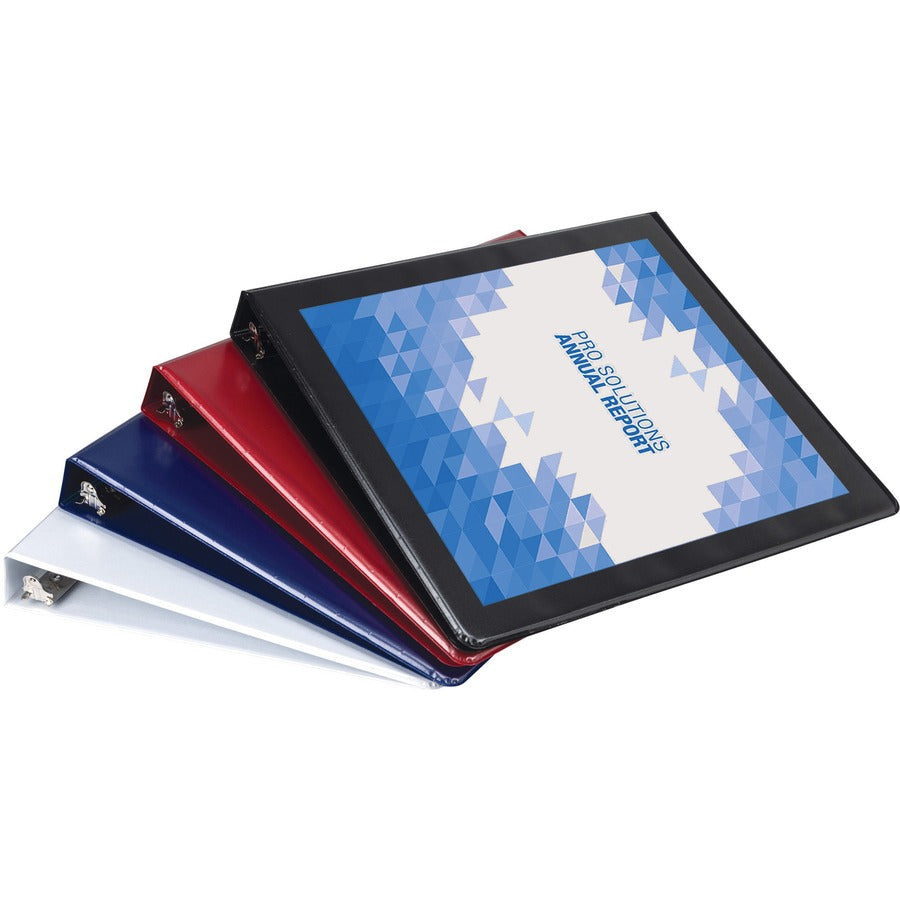 Samsill Durable 1 Inch Binder, Made in The USA, D Ring Binder, Customizable Clear View Cover, Basic Assortment, 4 Pack, Each Holds 225 Pages (MP46409) MP46409