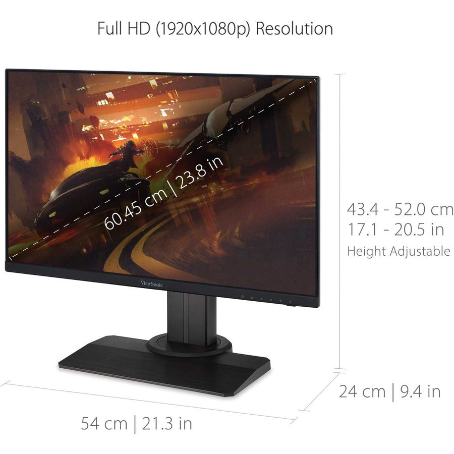ViewSonic XG2431 24 Inch 1080p 0.5ms 240Hz Gaming Monitor with FreeSync Premium, Advanced Ergonomics, Eye Care, HDR400 XG2431