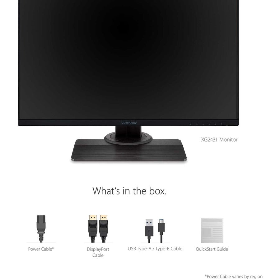 ViewSonic XG2431 24 Inch 1080p 0.5ms 240Hz Gaming Monitor with FreeSync Premium, Advanced Ergonomics, Eye Care, HDR400 XG2431