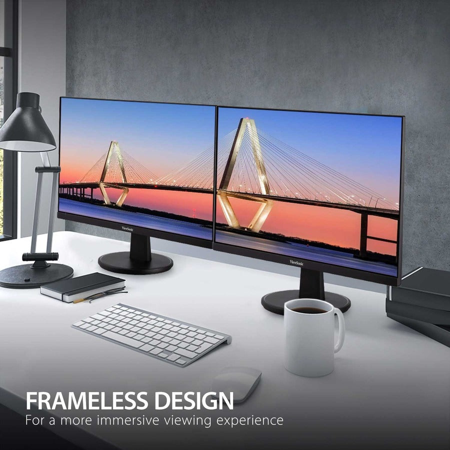ViewSonic VA2247-MH 22 Inch Full HD 1080p Monitor with 100Hz, FreeSync, Ultra-Thin Bezel, Eye Care, HDMI, VGA Inputs for Home and Office VA2247-MH