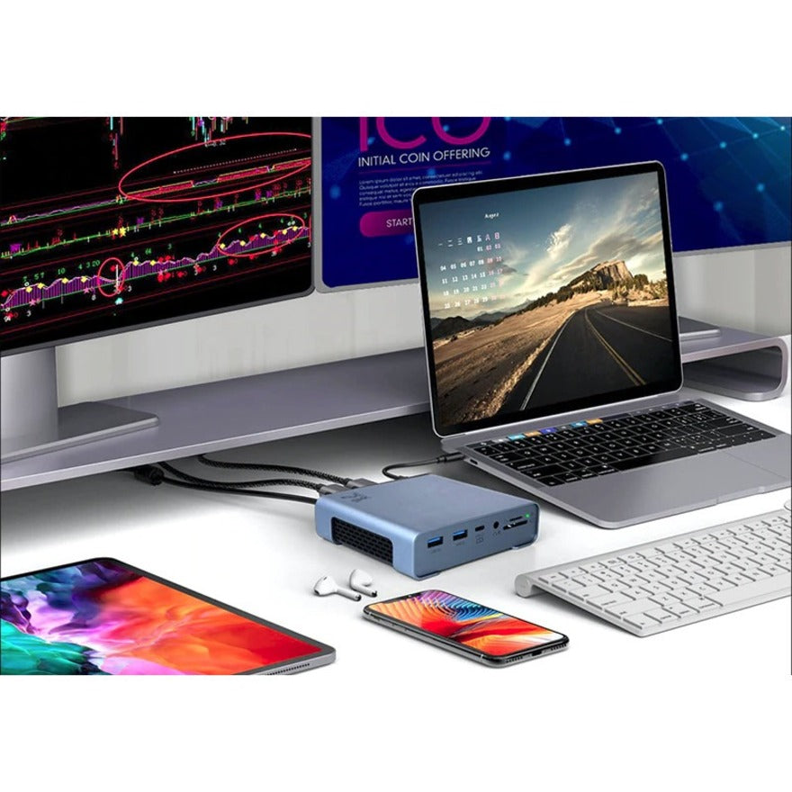 SMK-Link USB-C Triple 4K Monitor Docking Station - 2 x HDMI / DP - 60W PD - 5 x USB-A - 3 x USB-C - GbE - Dual Mode Audio Jack - SD/micro SD Card VP6970