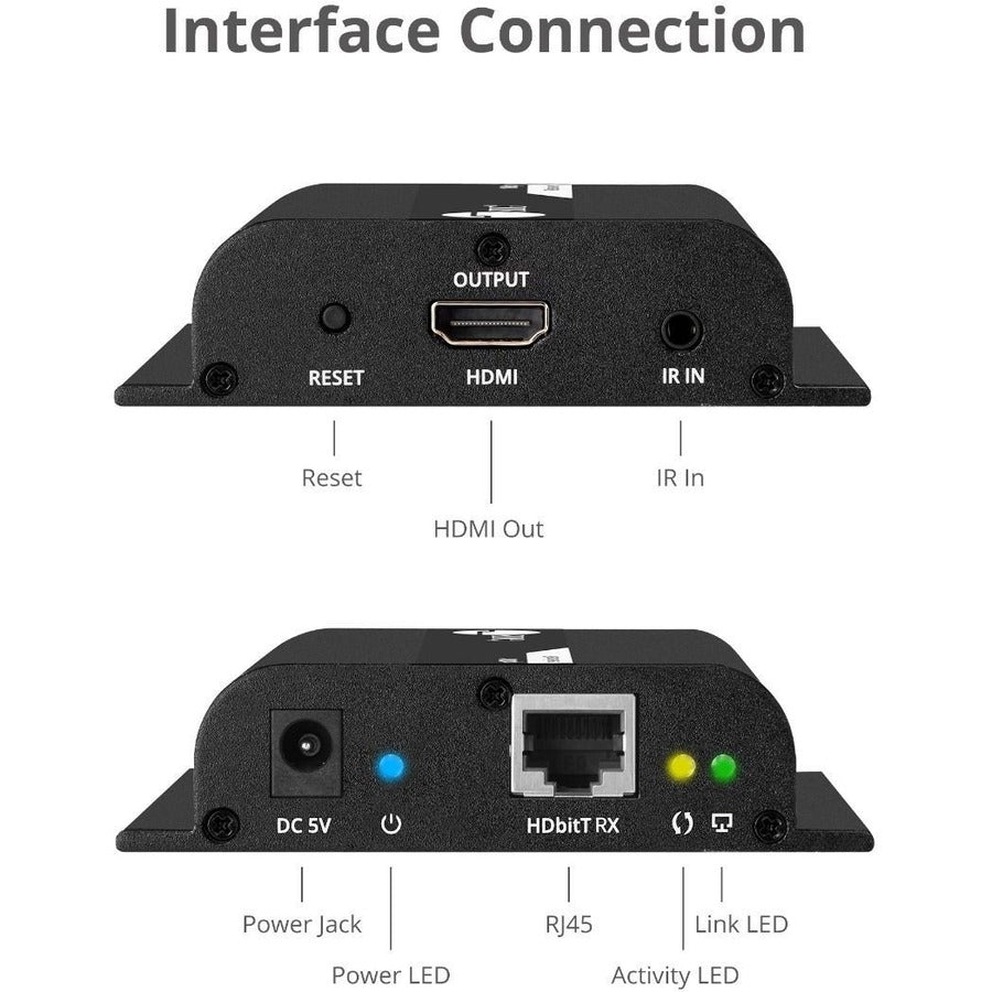 SIIG HDMI HDbitT Over IP Extender with IR - Receiver CE-H26U11-S1
