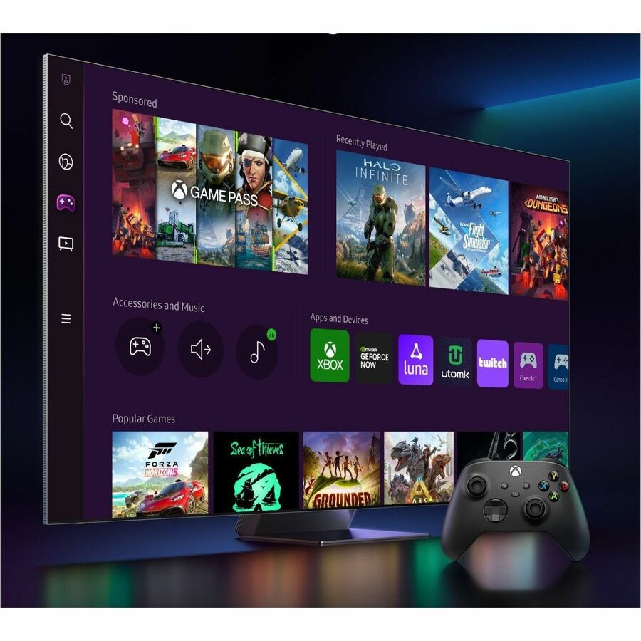 Samsung 9 QN77S90CAF 76.8" Smart OLED TV - 4K UHDTV - Titan, Black QN77S90CAFXZA