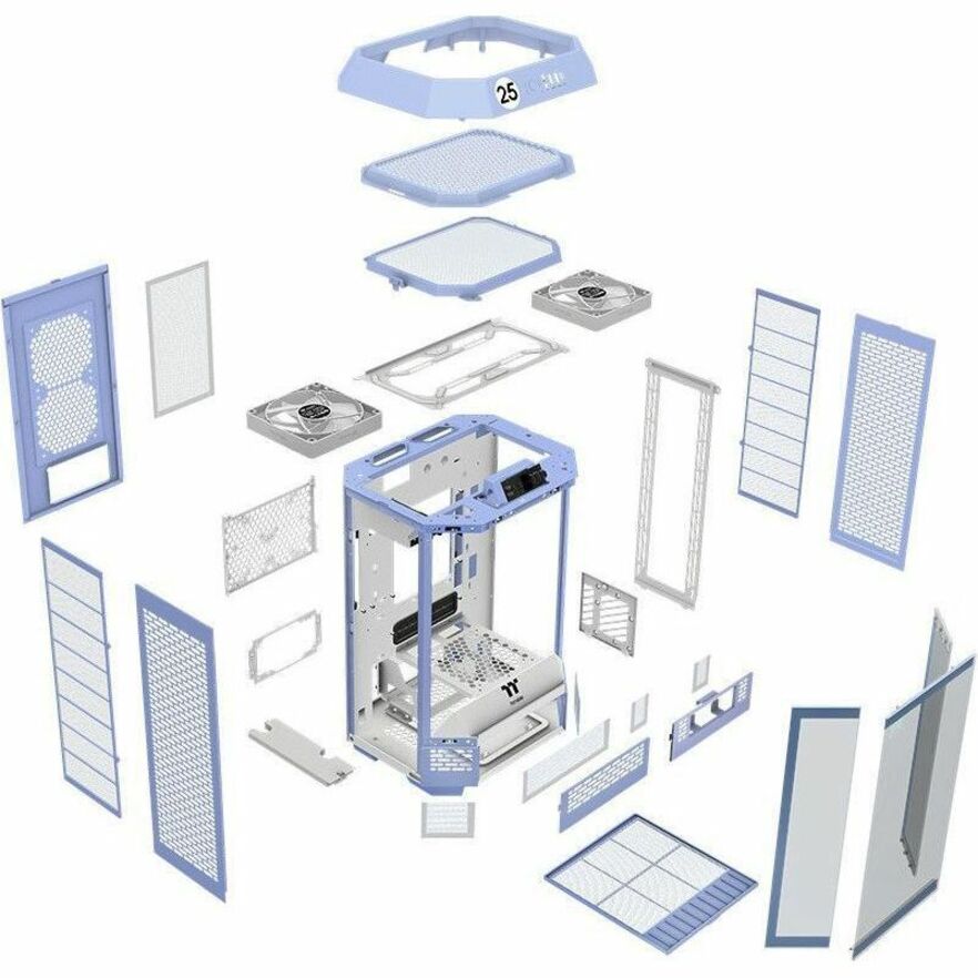 Thermaltake The Tower 300 Hydrangea Blue Micro Tower Chassis CA-1Y4-00SFWN-00