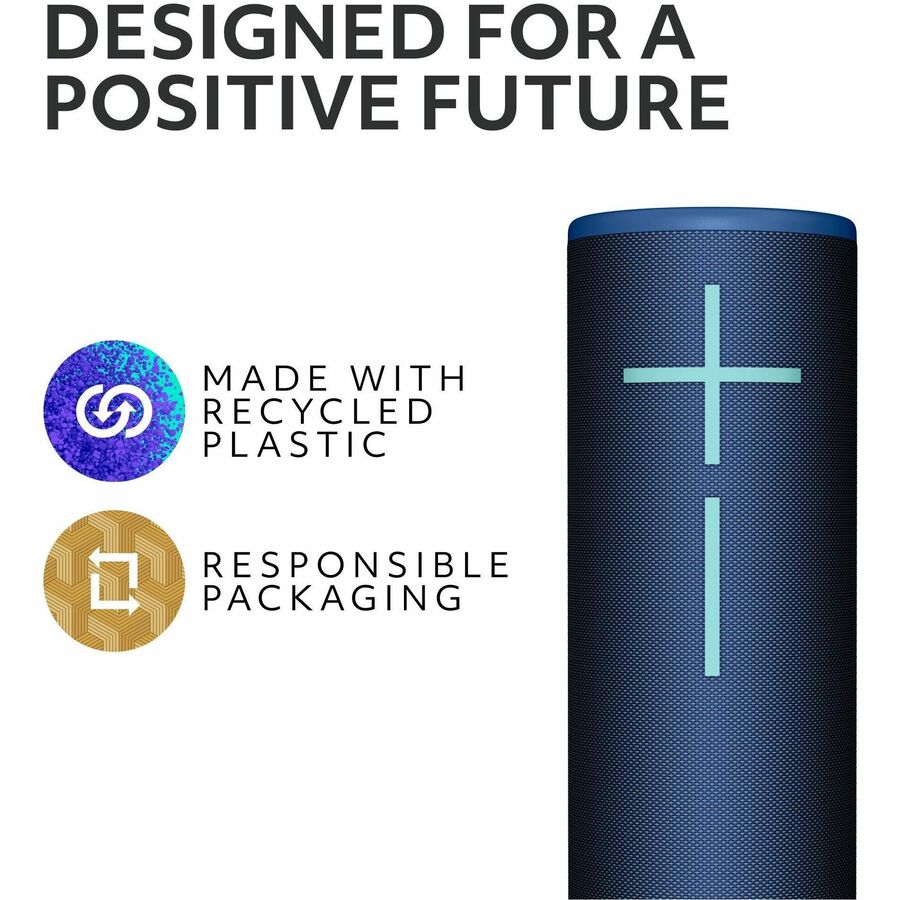 Ultimate Ears BOOM 4 Portable Waterproof Bluetooth Speaker With 360-Degree, Bold, Immersive, Crystal-Clear Sound, Floating Speaker With 15-Hour Battery and 147ft (45m) Range, Blue 984-001967