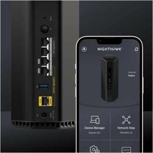 Netgear Nighthawk RS300 Wi-Fi 7 IEEE 802.11be Ethernet Wireless Router RS300-100NAS