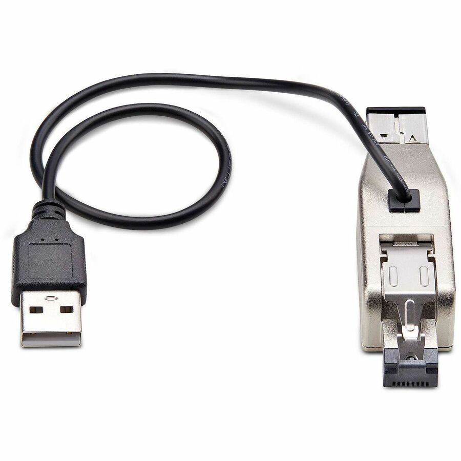 StarTech.com Gigabit Fiber to RJ45 Ethernet Media Converter Dongle, USB Powered, SMF/MMF, Single/Multimode Optical Fiber, Metal Housing D01ML55U-FIBER-MEDIA
