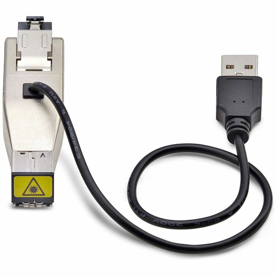 StarTech.com Gigabit Fiber to RJ45 Ethernet Media Converter Dongle, USB Powered, SMF/MMF, Single/Multimode Optical Fiber, Metal Housing D01ML55U-FIBER-MEDIA