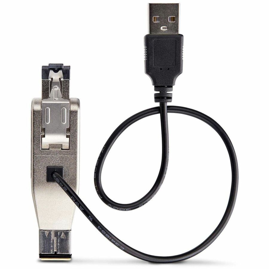 StarTech.com Gigabit Fiber to RJ45 Ethernet Media Converter Dongle, USB Powered, SMF/MMF, Single/Multimode Optical Fiber, Metal Housing D01ML55U-FIBER-MEDIA
