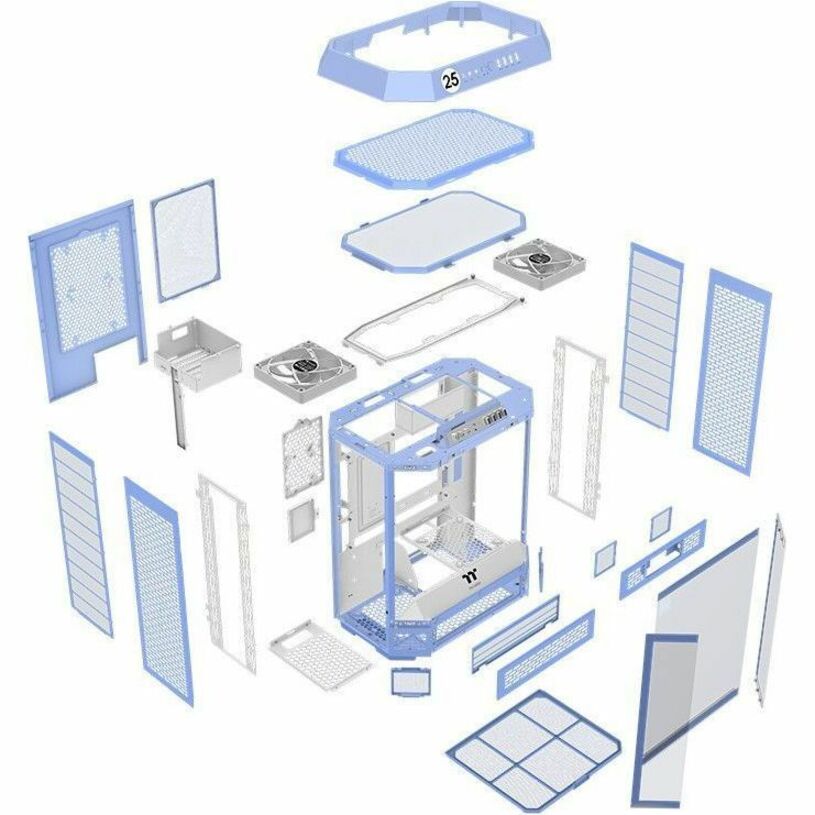 Thermaltake The Tower 600 Hydrangea Blue Mid Tower Chassis CA-1Z1-00MFWN-00