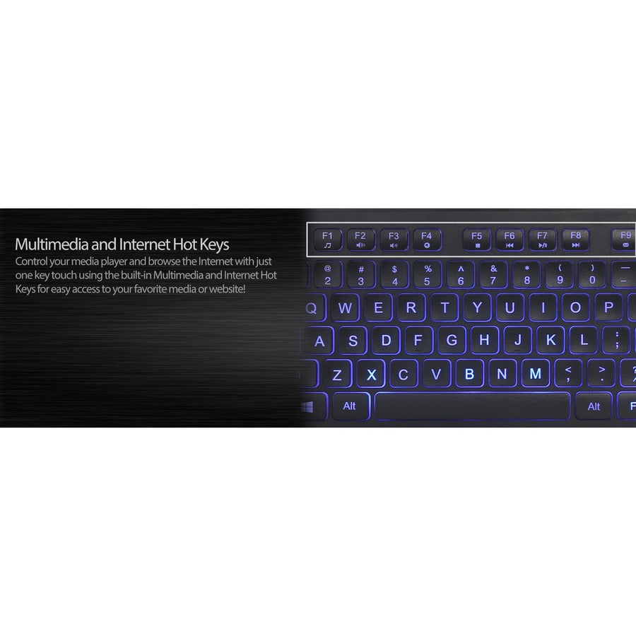 Adesso Large Print Illuminated Desktop Keyboard AKB-139EB