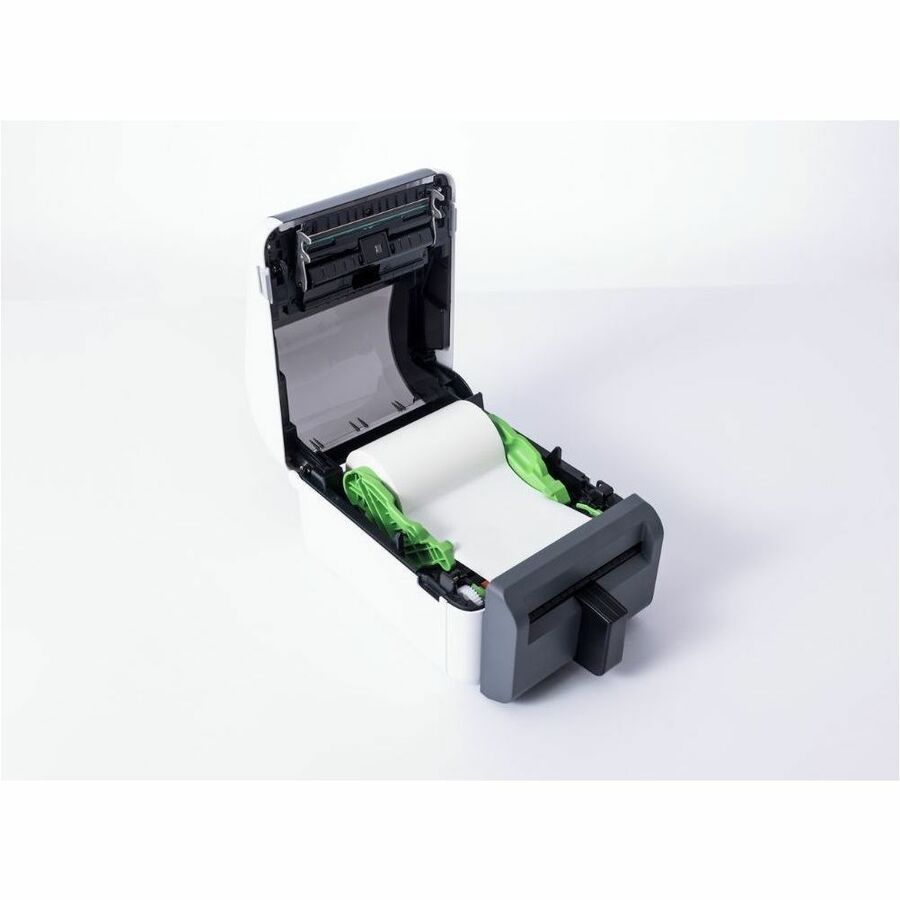 Brother TD-4420DNFC Desktop Direct Thermal Printer - Monochrome - Label Print - Fast Ethernet - USB - USB Host - Serial - With Cutter TD4420DNFC