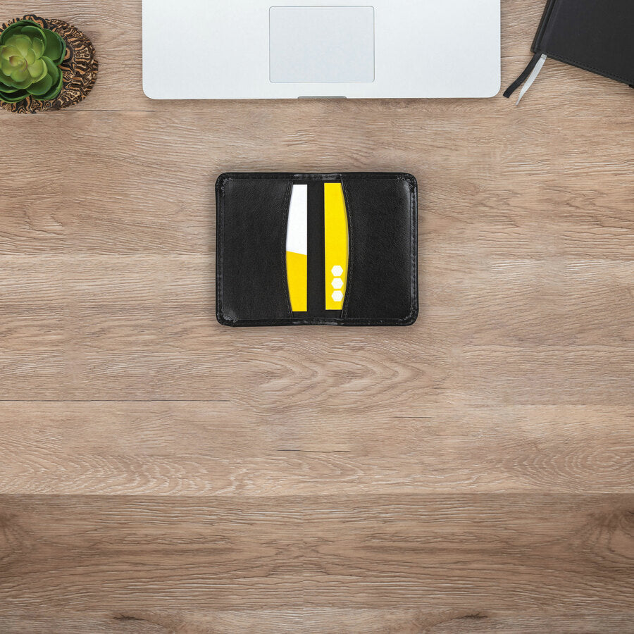Samsill 81220 Regal Leather Business Card Holder, Case Holds 25 Business, Black (81220) 81220