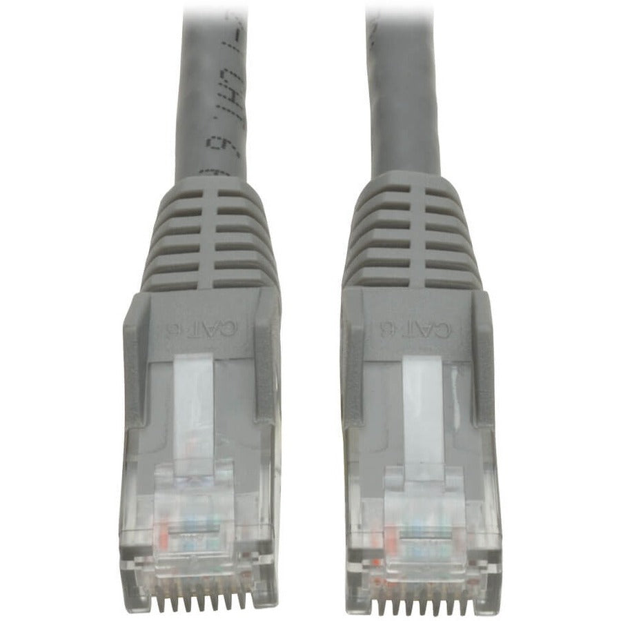Eaton Tripp Lite Series Cat6 Gigabit Snagless Molded (UTP) Ethernet Cable (RJ45 M/M), PoE, Gray, 25 ft. (7.62 m) N201-025-GY