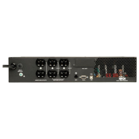 Tripp Lite by Eaton TAA SmartPro 120V 1kVA 800W Line-Interactive Sine Wave UPS, 2U Rack/Tower, Network Card Options, LCD, USB, 6 Outlets SM1000RM2UTAA