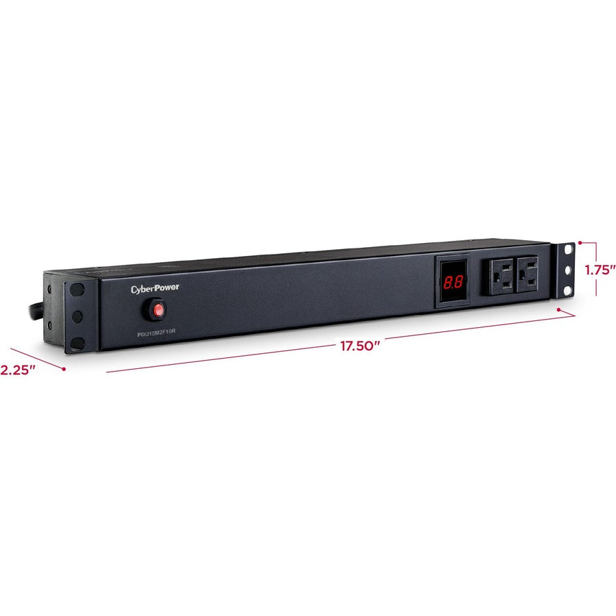 CyberPower PDU15M2F10R 100 - 125 VAC 15A Metered PDU PDU15M2F10R