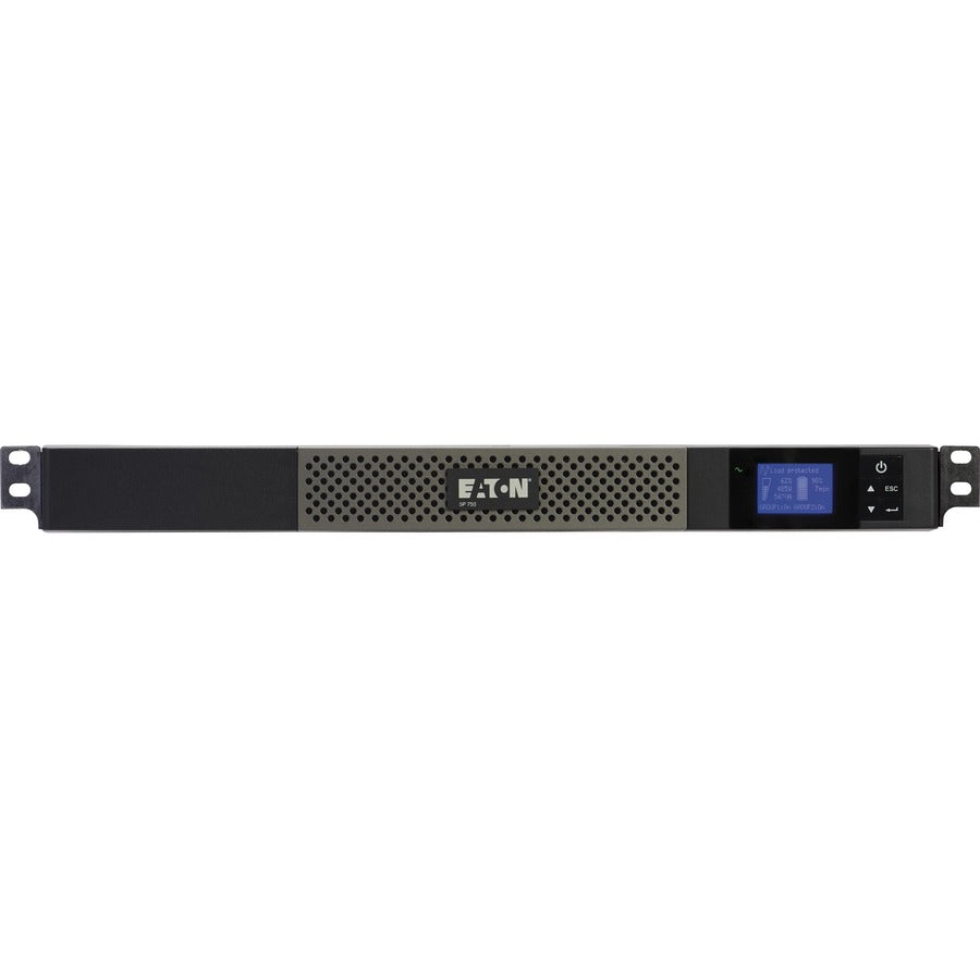 Eaton 5P 750VA 600W 120V Line-Interactive UPS, 5-15P, 5x 5-15R Outlets, True Sine Wave, Cybersecure Network Card Option, 1U - Battery Backup 5P750R