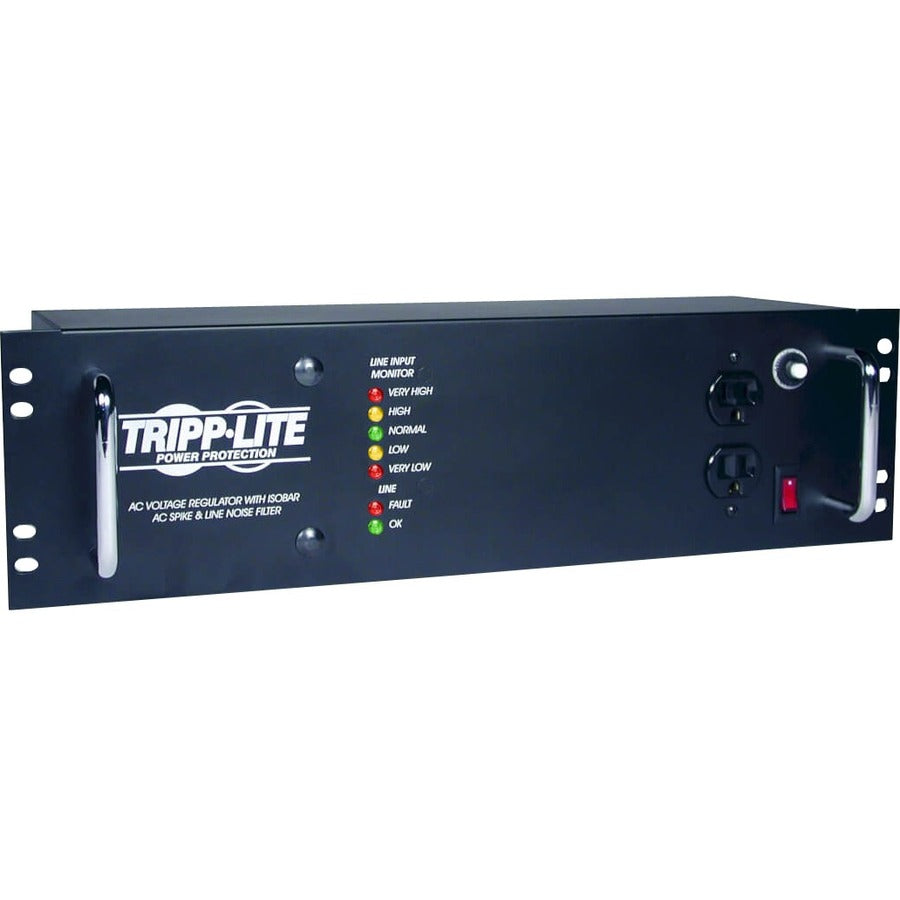 Tripp Lite by Eaton 2400W 120V 3U Rack-Mount Power Conditioner with Automatic Voltage Regulation (AVR), AC Surge Protection, 14 Outlets LCR2400
