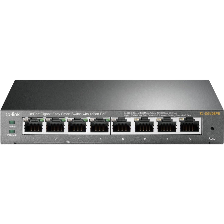 TP-Link TL-SG108PE - 8-Port Gigabit Easy Smart Switch with 4-Port PoE TL-SG108PE
