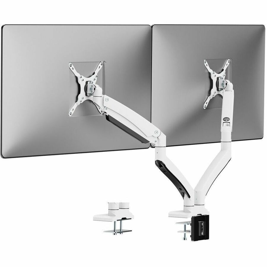SIIG Dual Monitor Aluminum Heavy Duty Desk Mount with USB and Audio Ports CE-MT3211-S1