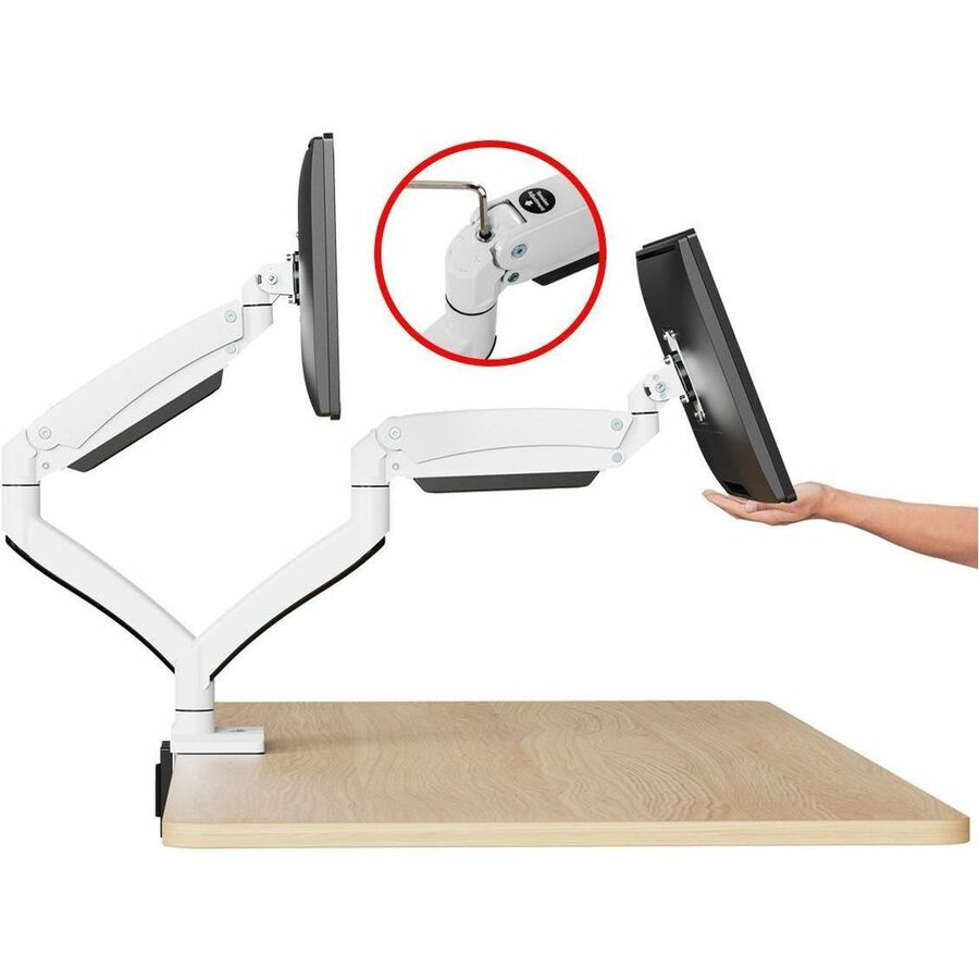SIIG Dual Monitor Aluminum Heavy Duty Desk Mount with USB and Audio Ports CE-MT3211-S1