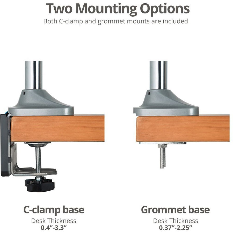 SIIG Triple Monitor Aluminum Gas Spring Desk Mount CE-MT3611-S1