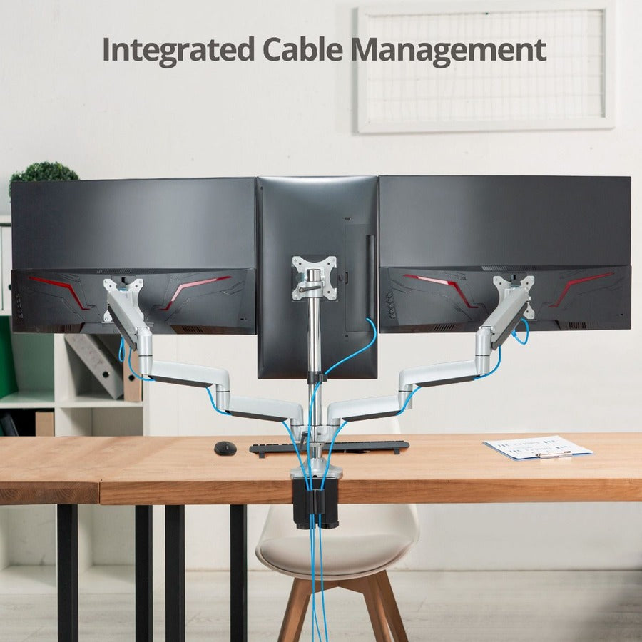 SIIG Triple Monitor Aluminum Gas Spring Desk Mount CE-MT3611-S1