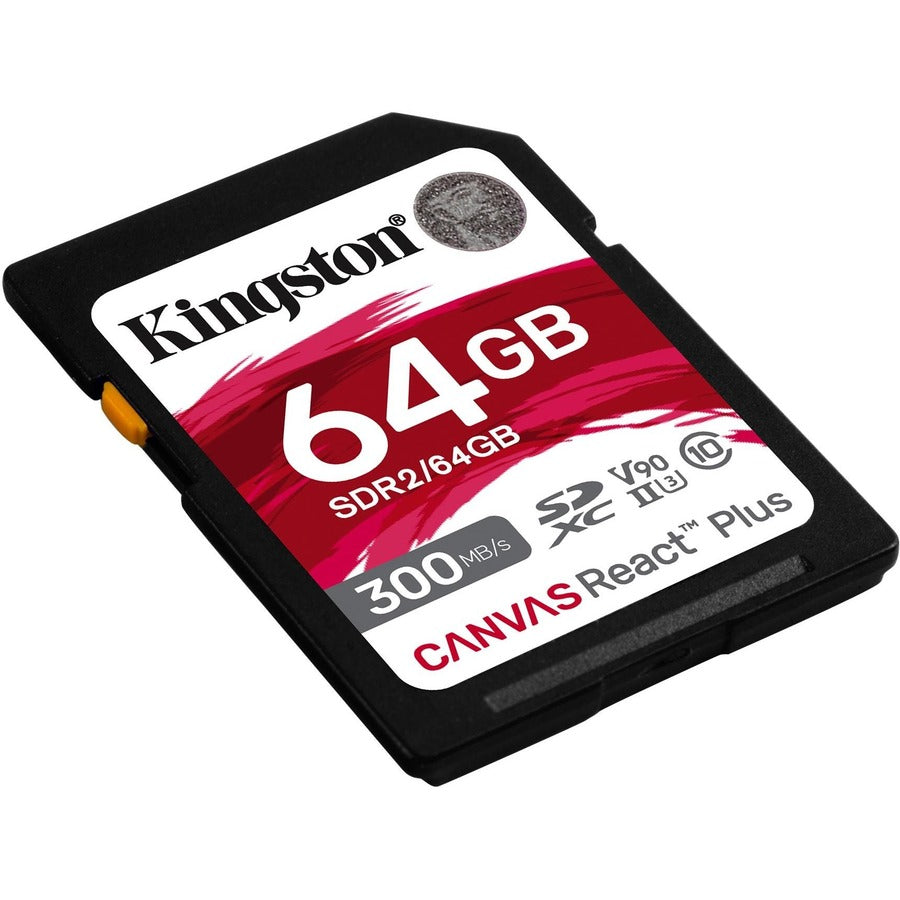 Kingston Canvas React Plus SDR2 64 GB Class 10/UHS-II (U3) V90 SDXC SDR2/64GB