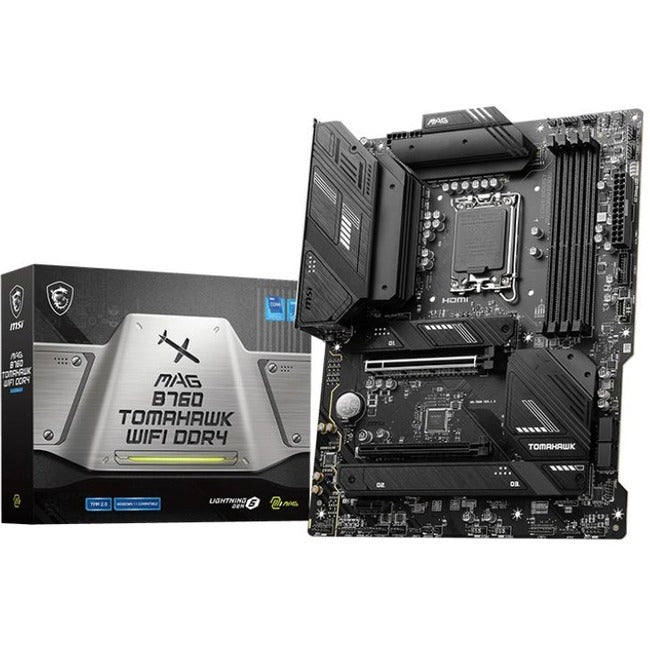 MSI MAG B760 TOMAHAWK WIFI DDR4 Gaming Desktop Motherboard - Intel B760 Chipset - Socket LGA-1700 - ATX B760TAMAWIFID4