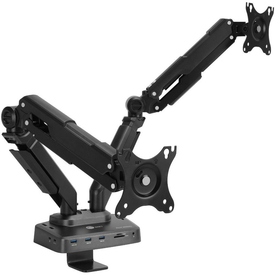 SIIG Full function Dual 4K Hybrid Video Docking Station & PD with Gas Spring Monitor Desk Arm Mount - 17" to 32" CE-MTDK01-S1