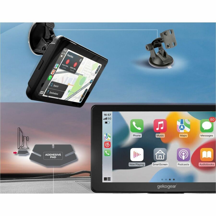 GekoGear Orbit C110 7" Infotainment Display with Dash Cam and Backup Cam ORBIT C110