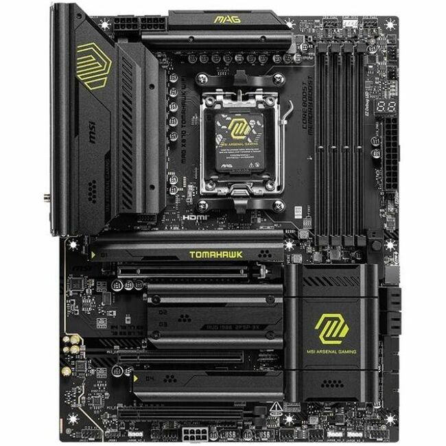 MSI MAG X870 TOMAHAWK WIFI Gaming Desktop Motherboard - AMD X870 Chipset - Socket AM5 - ATX X870TMAHAWKWIFI