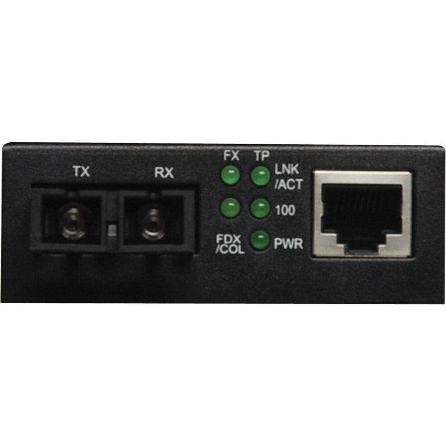 Tripp Lite by Eaton Gigabit Multimode Fiber to Ethernet Media Converter, 10/100BaseT to 100BaseFX-SC, 2km, 1310nm N784-001-SC