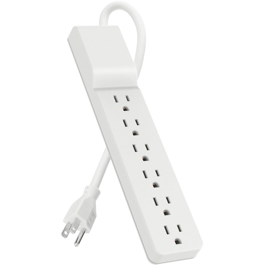 Belkin 6 Outlet Power Strip Surge Protector with 6ft Power Cord - 720 Joules - White BE10600006-CM