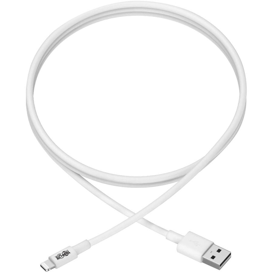 Eaton Tripp Lite Series USB-A to Lightning Sync/Charge Cable (M/M) - MFi Certified, White, 3 ft. (0.9 m) M100-003-WH