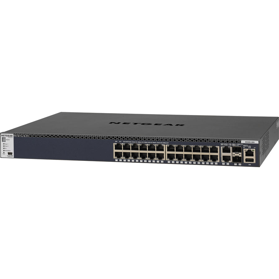 Netgear M4300 24x1G Stackable Managed Switch with 2x10GBASE-T and 2xSFP+ GSM4328S-100NES