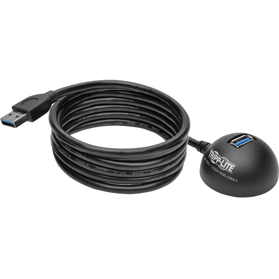 Tripp Lite by Eaton 1-Port USB 3.0 SuperSpeed Desktop Extension Cable (A M/F), 6 ft. (1.83 m) U324-006-DSK1