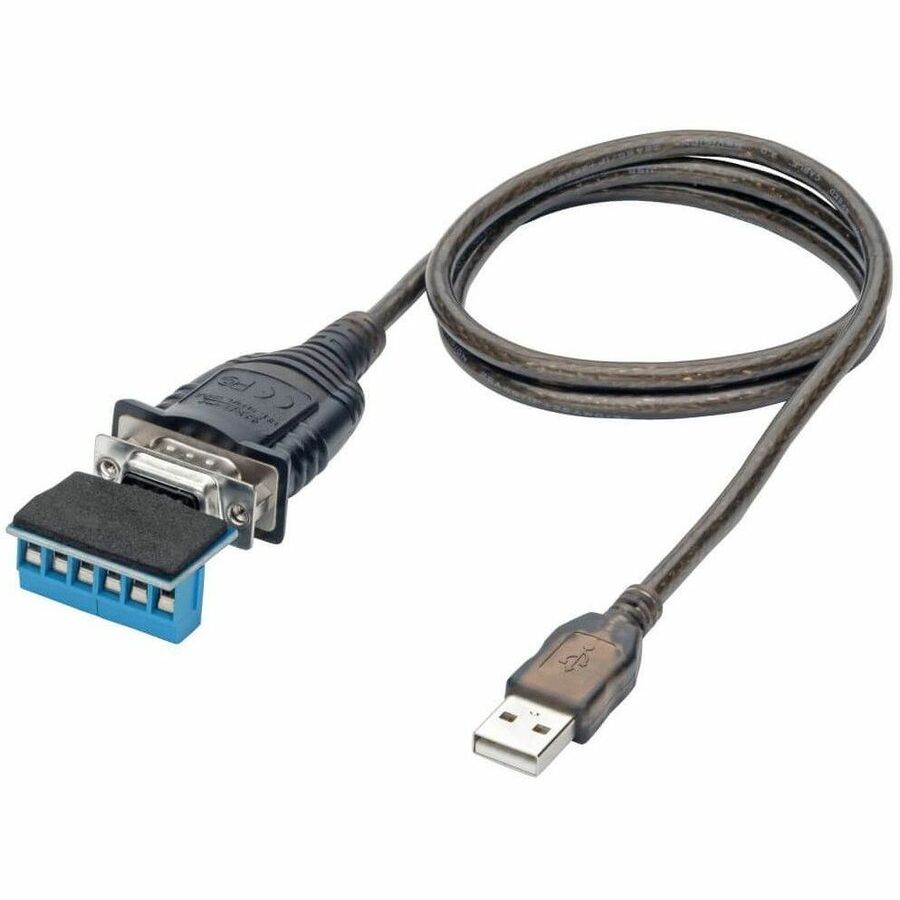 Eaton Tripp Lite Series USB to RS485/RS422 FTDI Serial Adapter Cable with COM Retention (USB-A to DB9 M/M), 30-in. (76.2 cm) U209-30N-IND